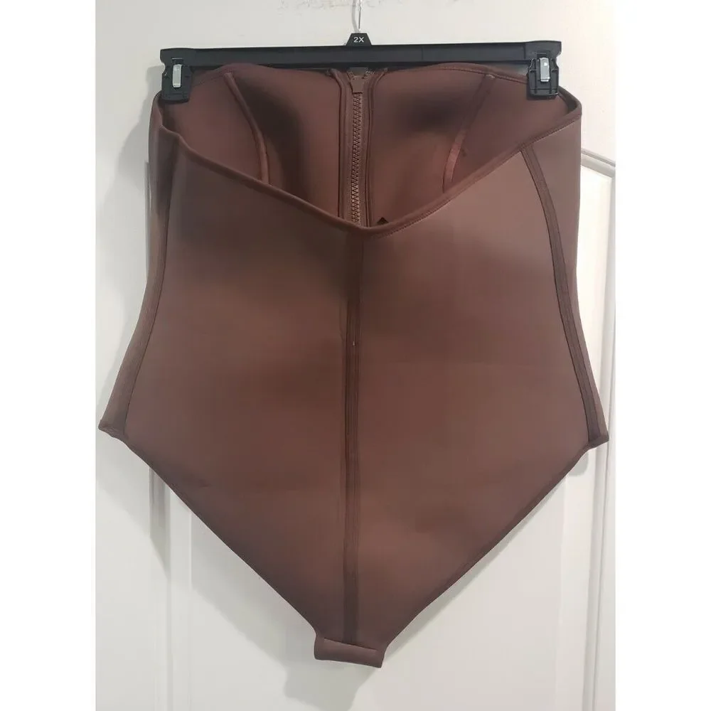 SKIMS Rubberized‎ Scuba Swim Strapless One Piece NWT Size 3X